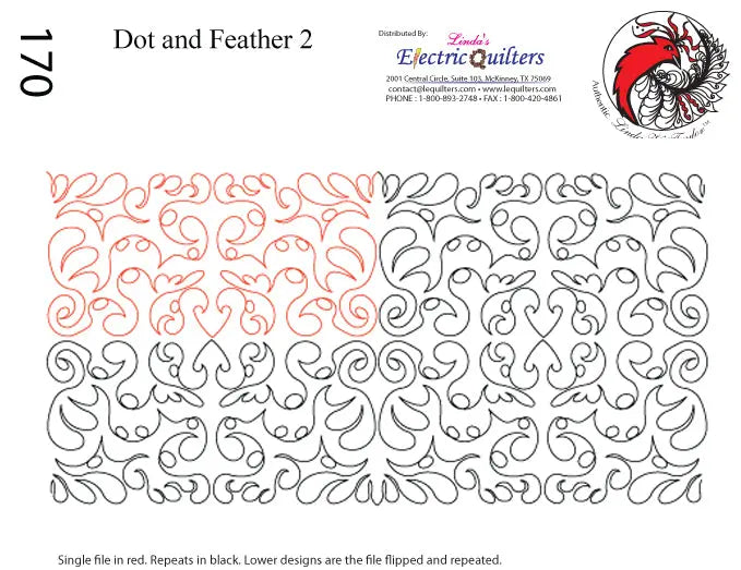 170 Dot And Feather 2 Pantograph by Linda V. Taylor