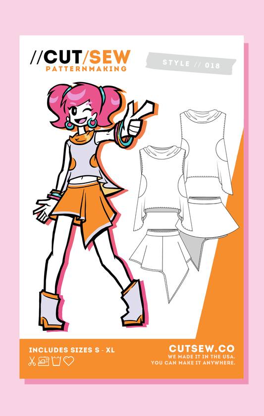 018 // DRAPED TOP & SKIRT