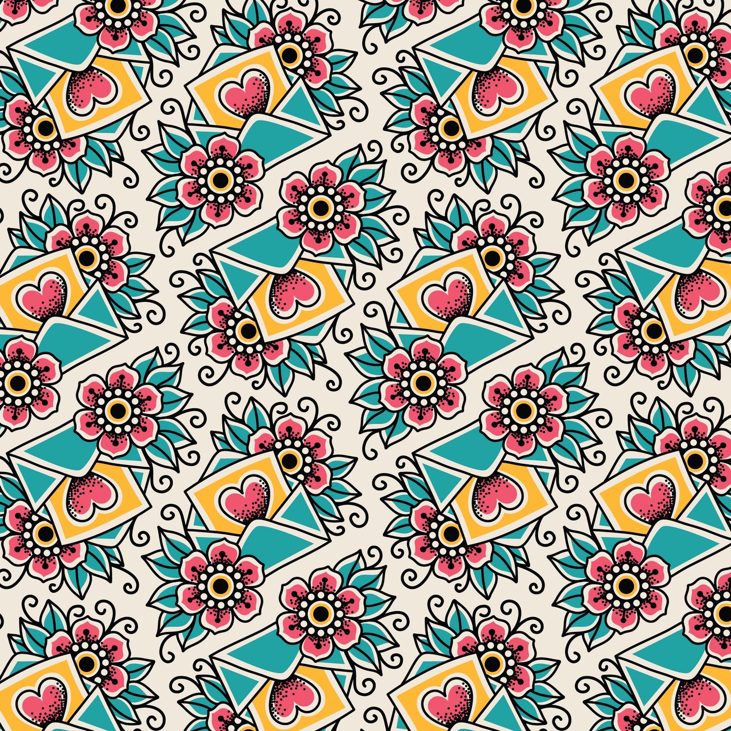 Love Blooms Love Ink 3380 Cotton 44/45 Fabric Per Yard