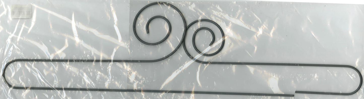 24in Double Scroll Split Btm Hanger Silver Tex