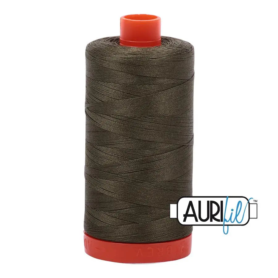 2905 Army Green Aurifil Cotton 50wt Large Spool