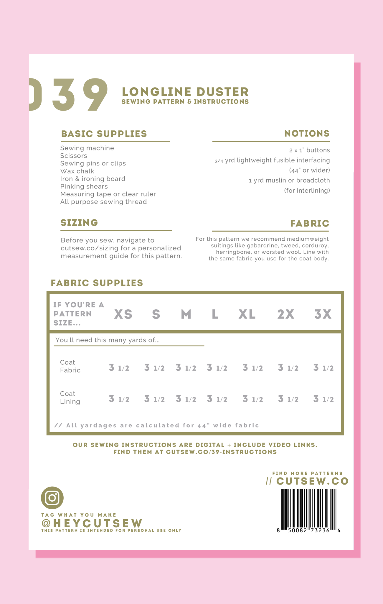 039 // LONGLINE DUSTER