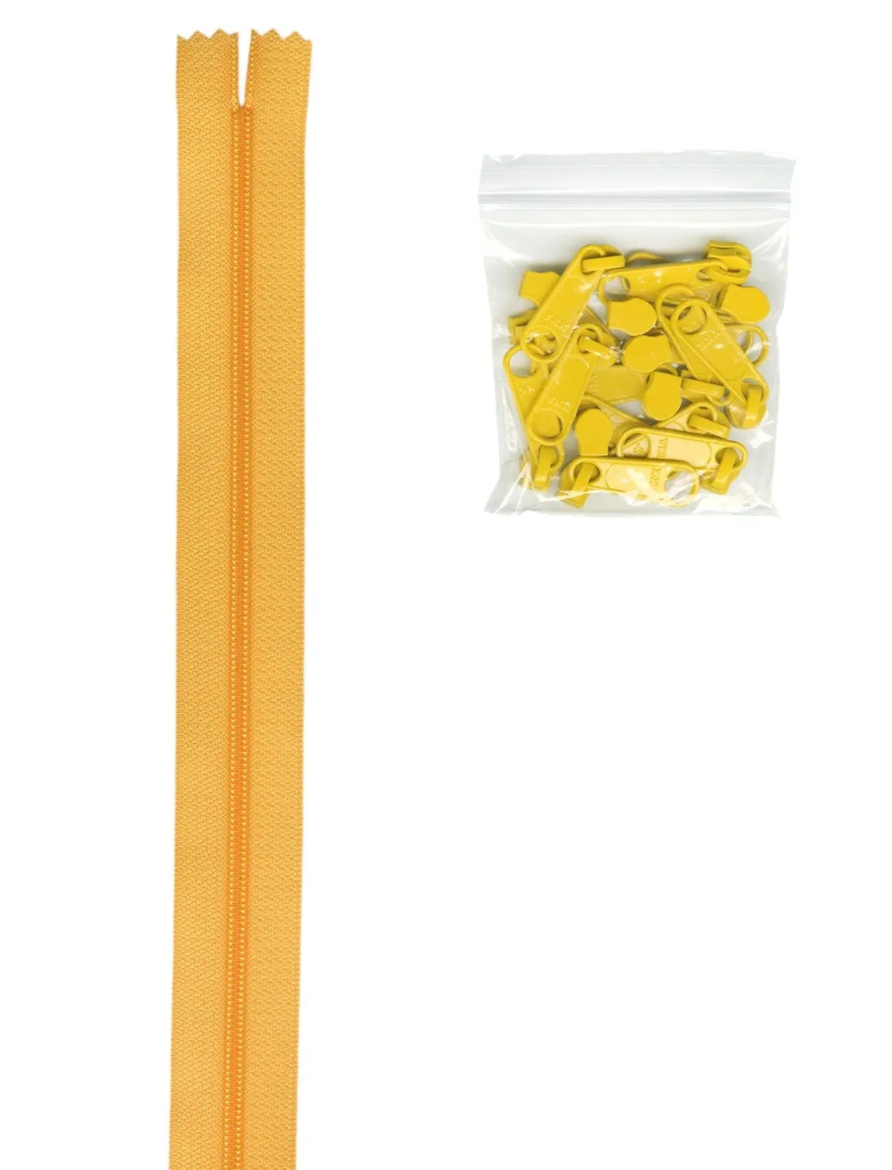 4 yards of 16mm #4.5 Zipper Chain and 16 Ex-Large Buttercup