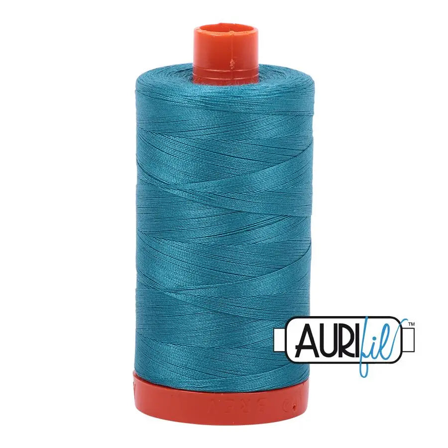 4182 Dark Turquoise Aurifil Cotton 50wt Large Spool