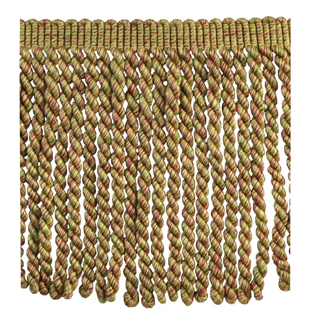 9-inch Bullion Fringe (5 Yard Roll) - BF-4010-29/80 Bright Yellow and Dark Rose