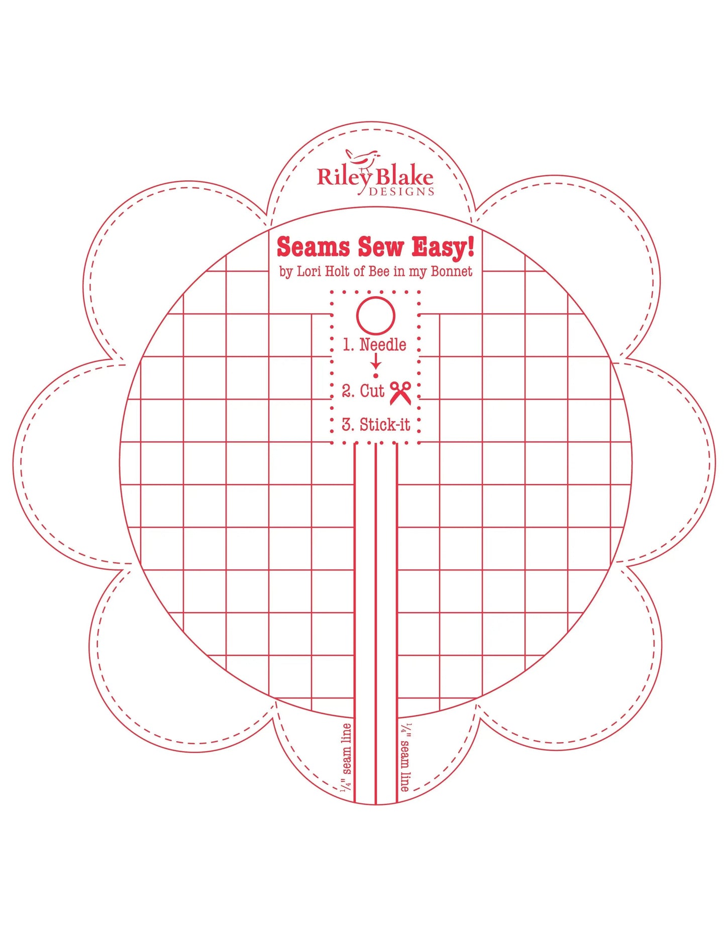 Bee In My Bonnet Seam Guide Color Red