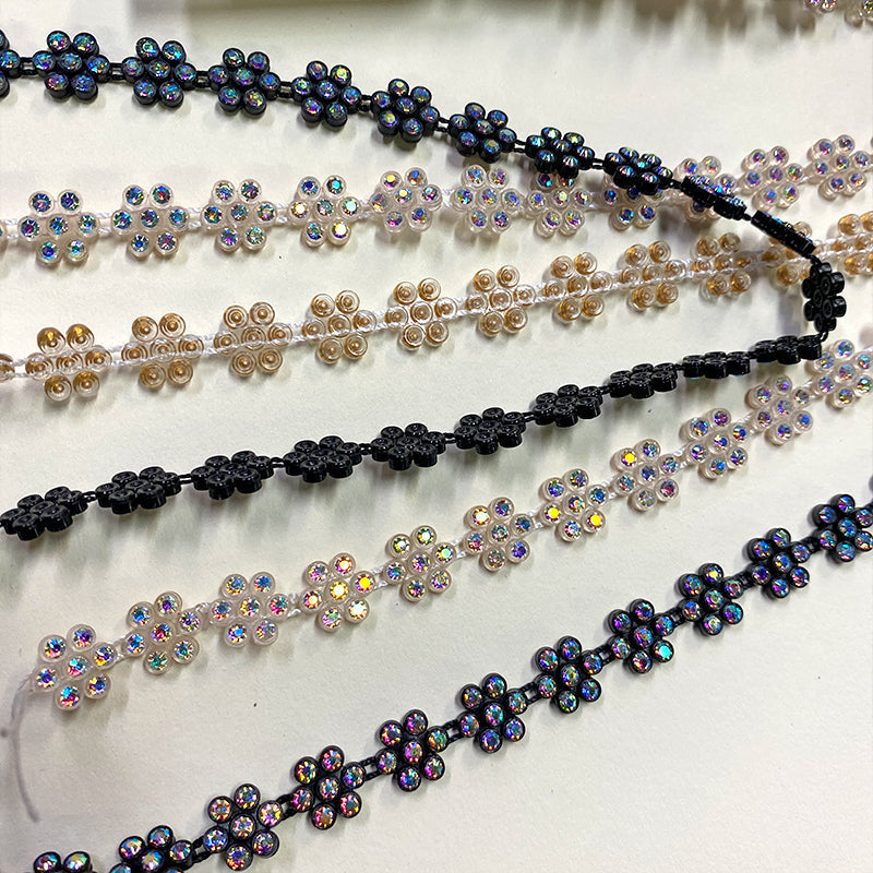 Belagio Enterprises - 1/2" Width Rhinestone Trim (10 Yard Roll) - BR-451-02 Black