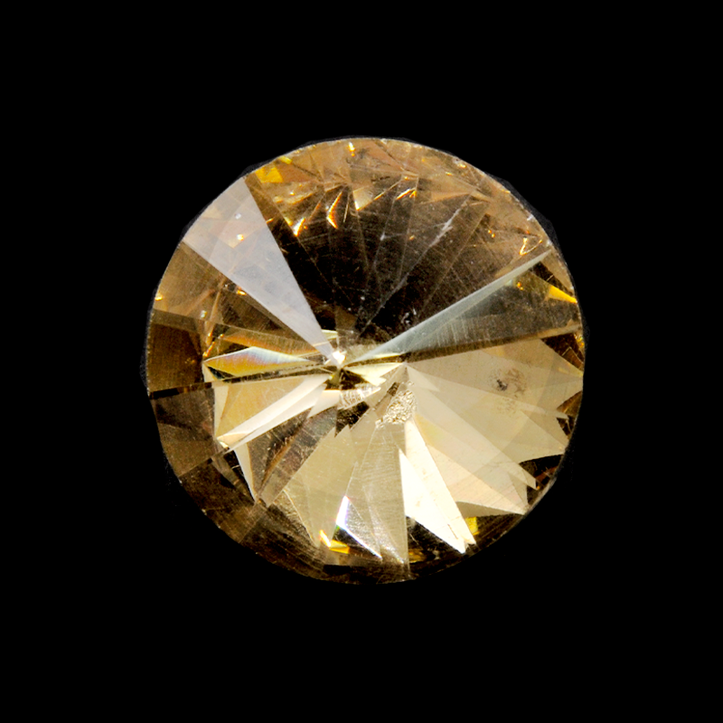 Belagio Enterprises - 1" Diameter Rhinestone Tufted Buttons (24 pcs per Order) - BRB-152-10 Gold