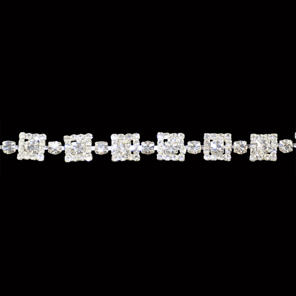 Belagio Enterprises - 3/8" Width High-End Rhinestone Trim (5 Yard Roll) - BR-447