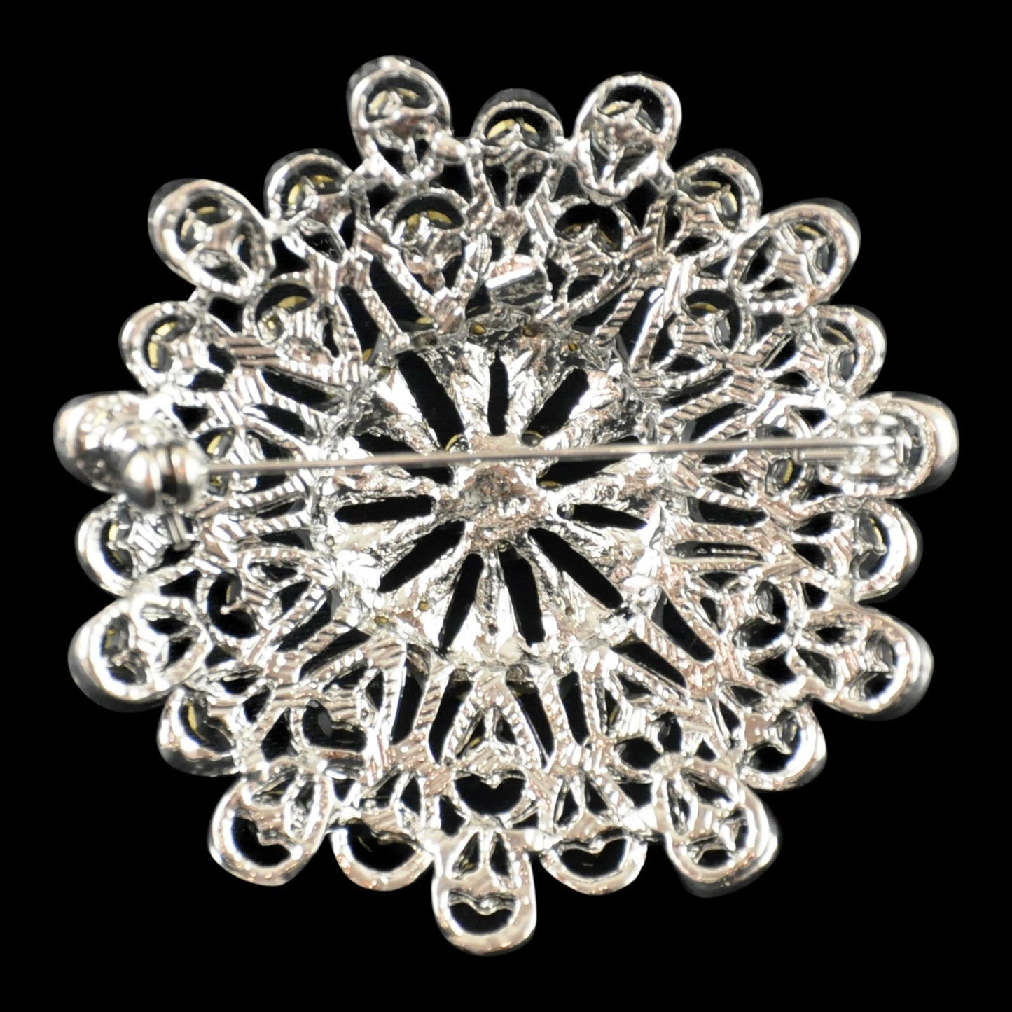 Belagio Enterprises - Rhinestone Brooch - 2 1/2" W x 2 1/2" L - BW-131