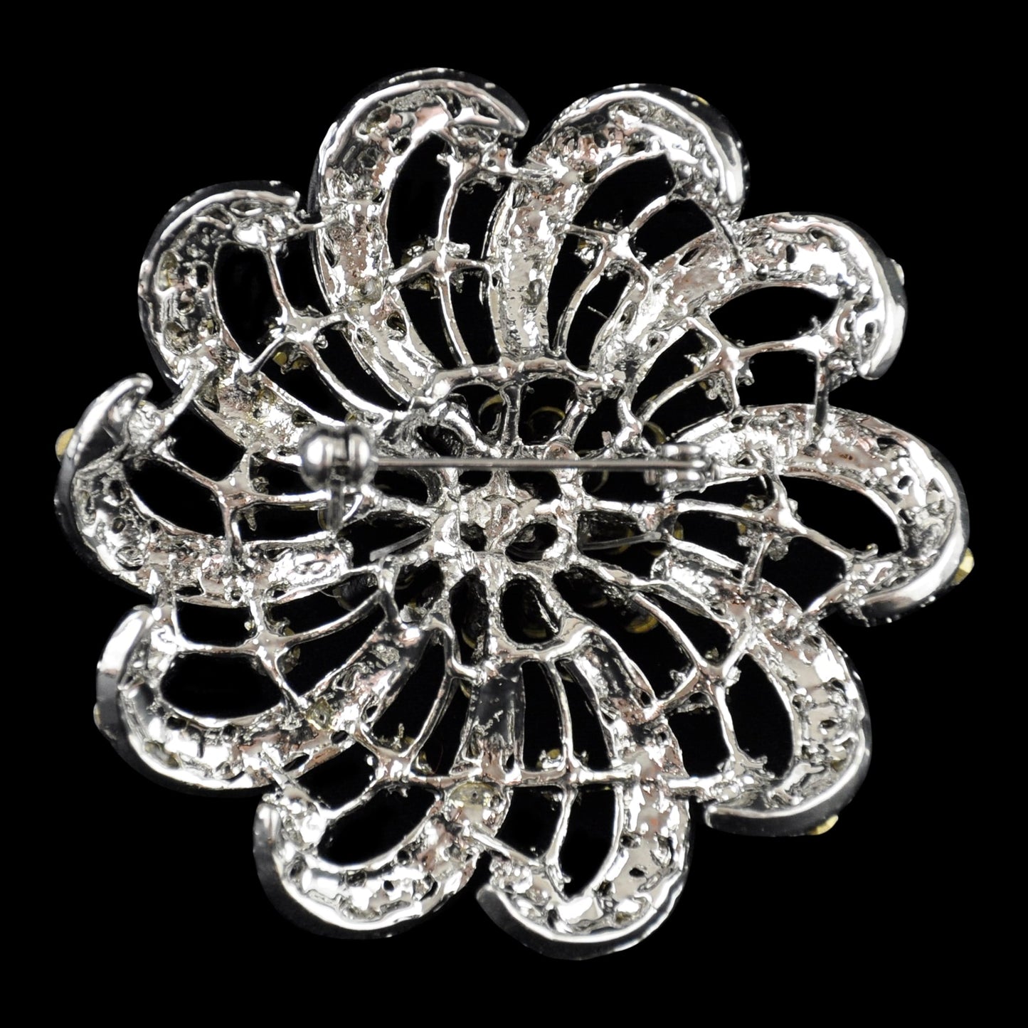 Belagio Enterprises - Rhinestone Brooch - 2 1/2" W x 2 1/2" L - BW-147