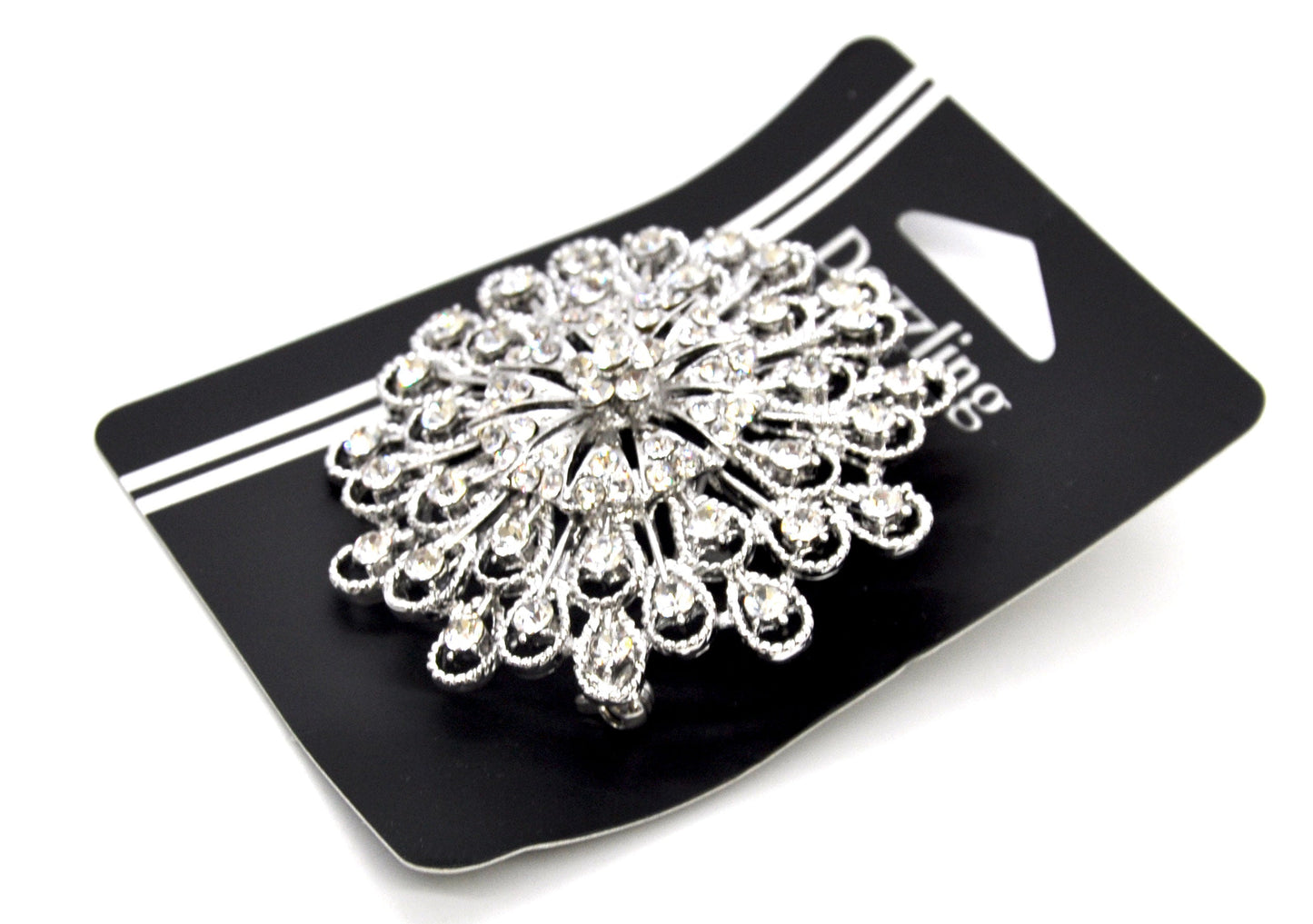 Belagio Enterprises - Rhinestone Brooch - 3" W x 3" L - BW-130