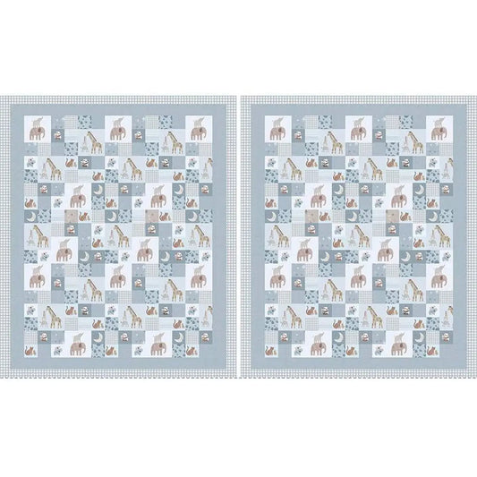 Blue Double Lush Velvet 58/60" Blue Safari Stargazing