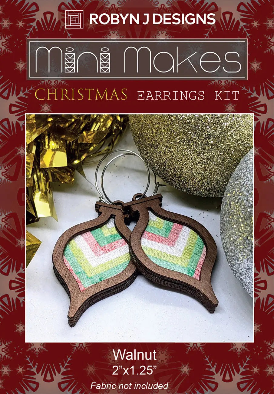Christmas Bauble Earring Walnut