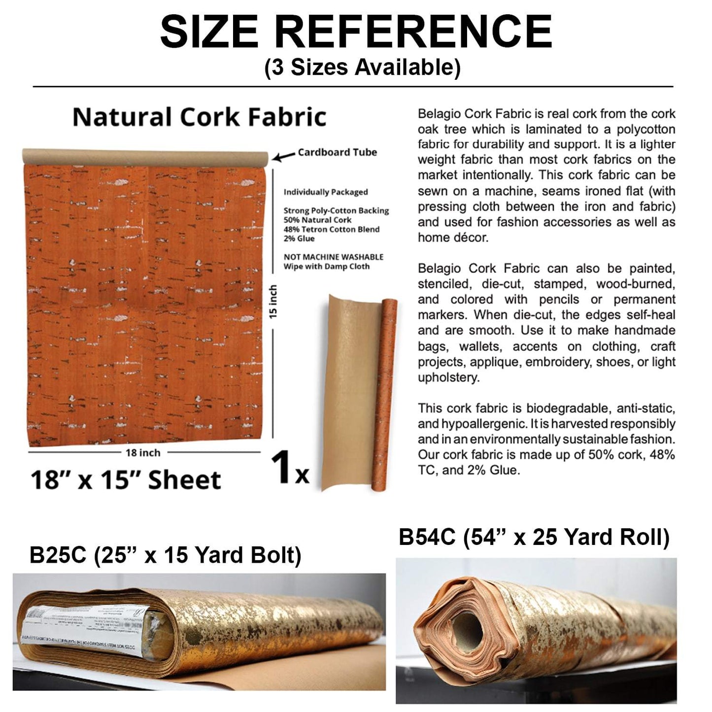 Cork Fabric - Style 1008 Green Paisley