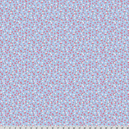 Cottage Rose Lane Kensington Quilting Cuddle Blue Bonnet Fabric per yard