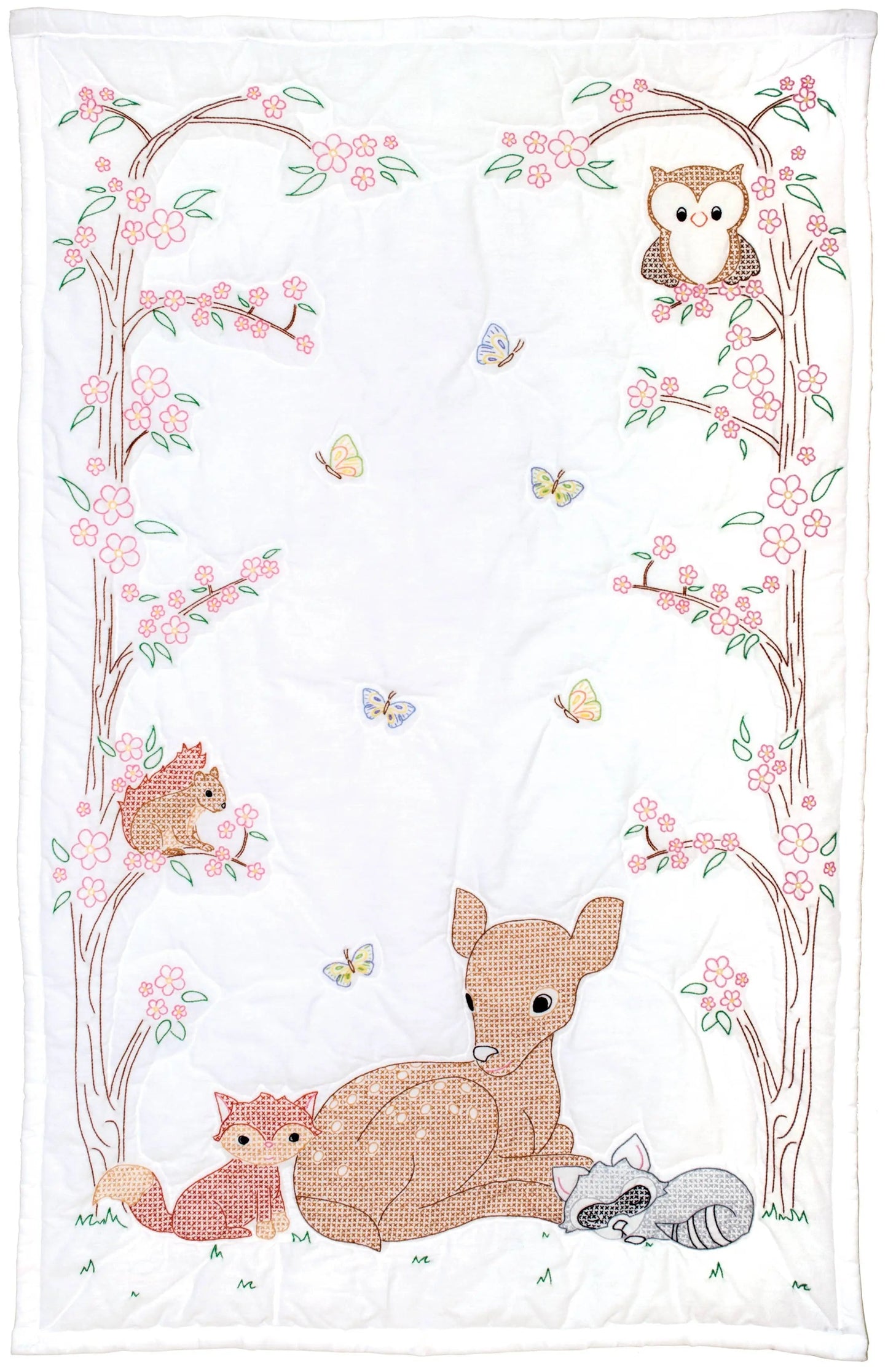 Deer & Friends Crib Quilt Top