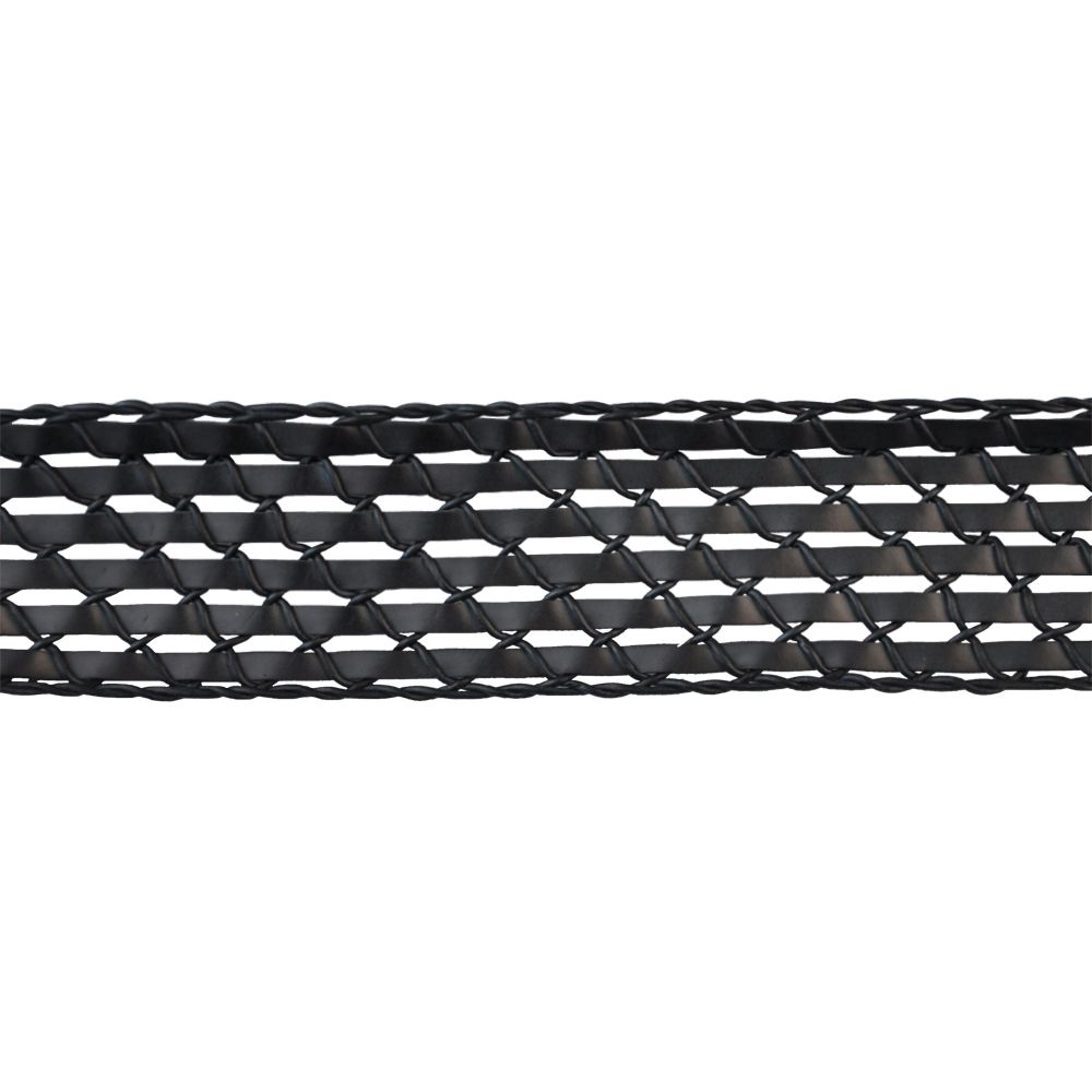 Faux Leather Woven Braid - 2 1/4" Width (15 Yard Roll) - BR-7185-02 Black