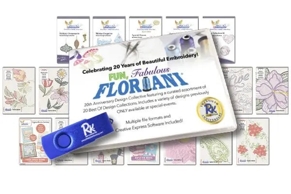 Floriani Anniversary Design Collective w/Creative Express on a USB (20 Designs)