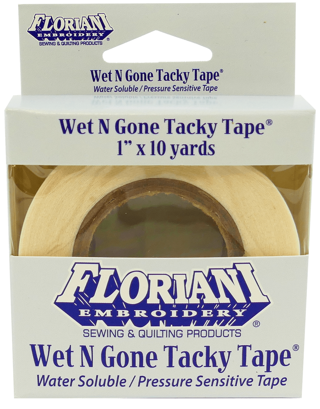 Floriani Wet N Gone Tacky 1" x 10 yds Tape Size
