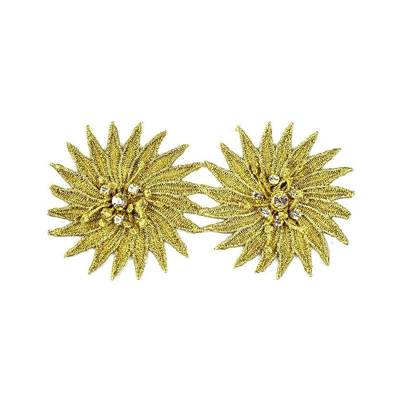 Flower Trim with Rhinestone - 3" Width (15 Yard Roll) - BFT-1201