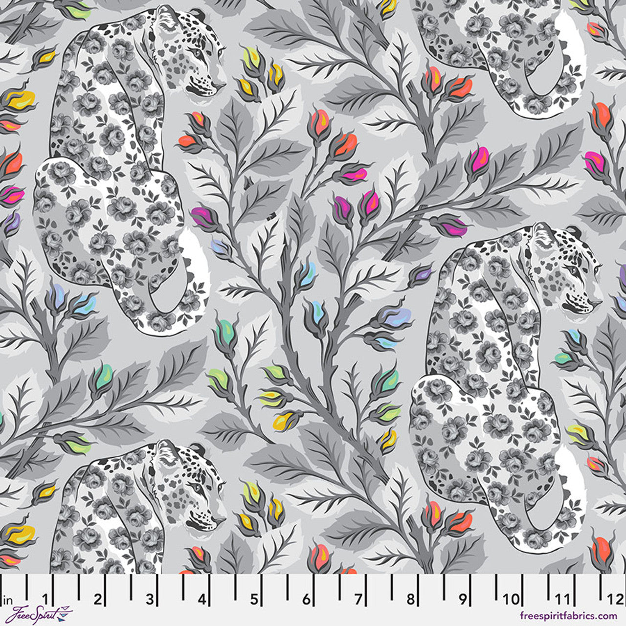 Fog Beautymark Graywork 43/44" Cotton Fabric Per Yard