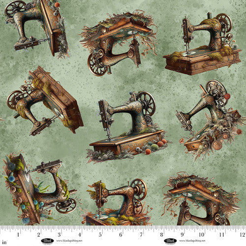 Forget Me Not Sage Cotton 44"/45" Fabric Per Yard