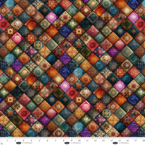 Forget Me Not Sienna Cotton 44"/45" Fabric Per Yard