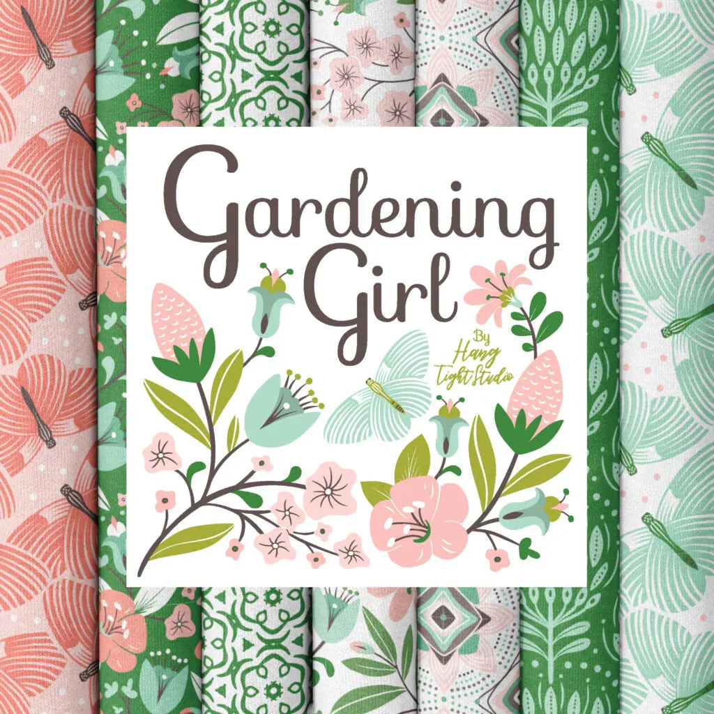 Gardening Girl Peewees - 42pc 5" x 5" charms