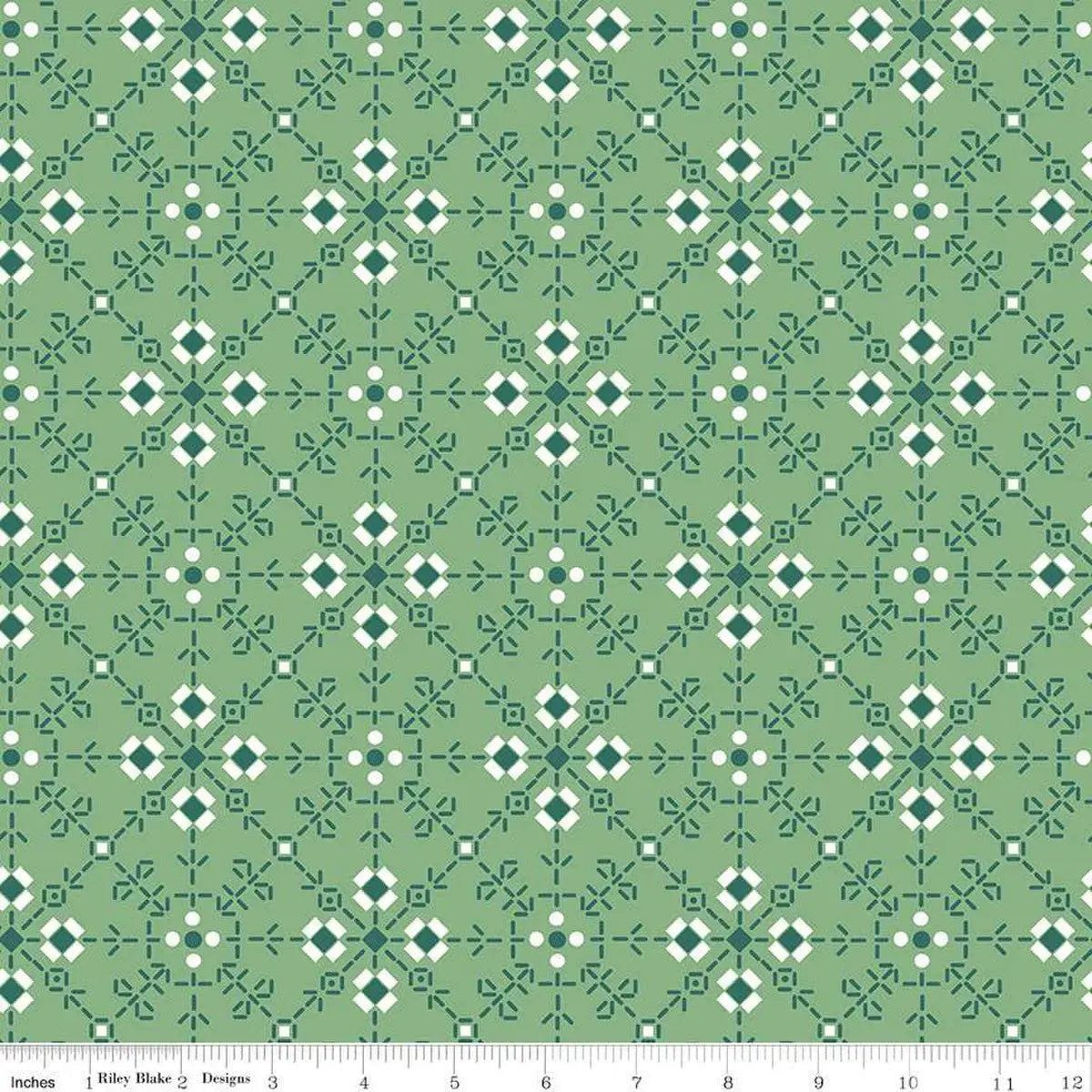 Green Backings Bee Plaid Cotton Wideback Fabric ( 1 1/4 yard pack )