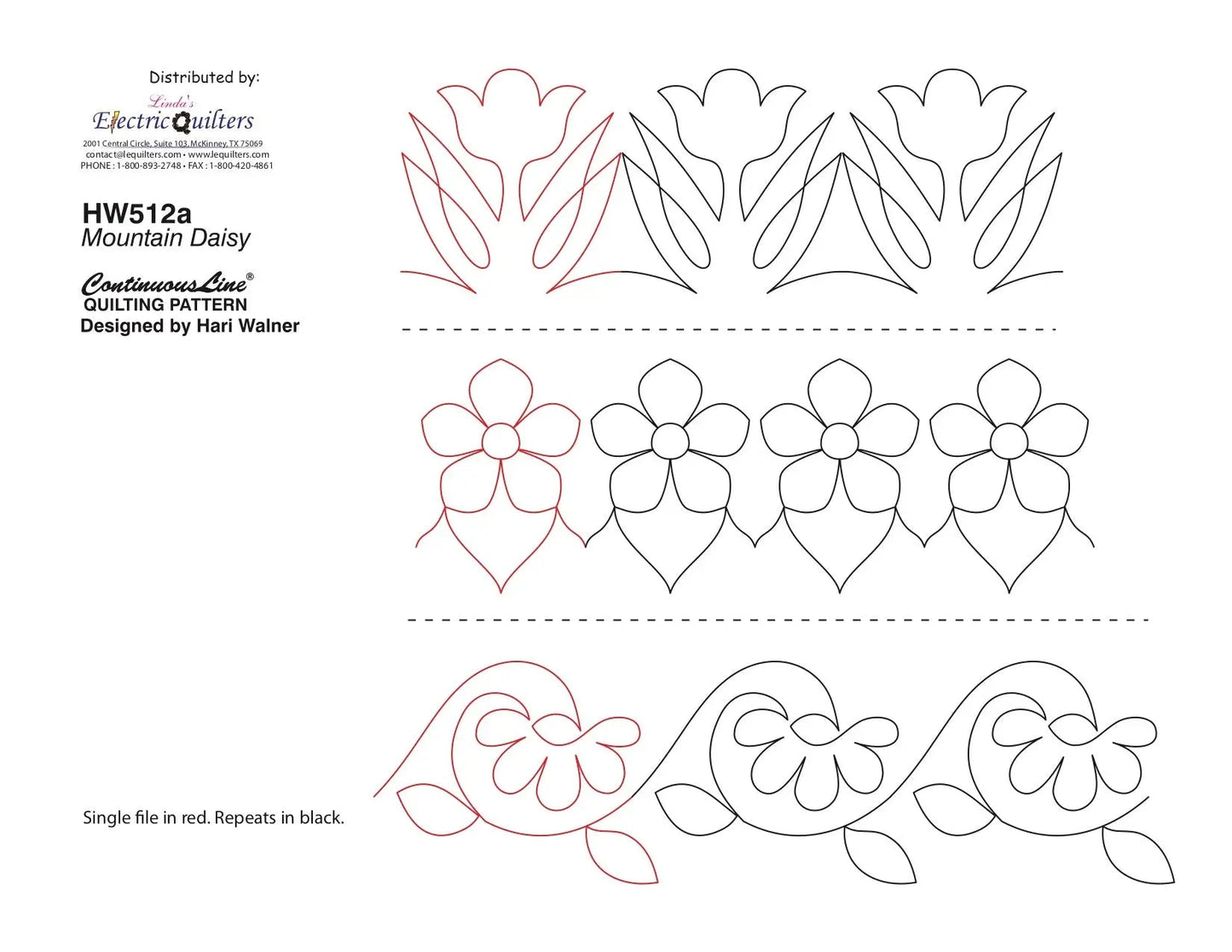 512 Floral 1 Pantograph by Hari Walner