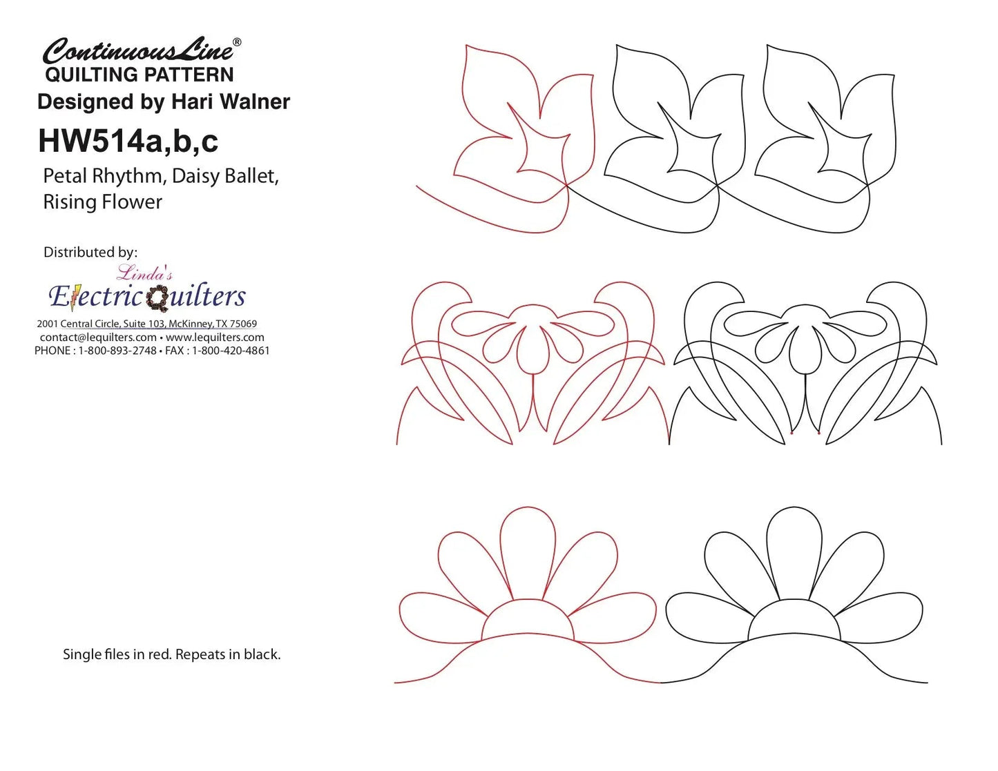 514 Floral 3 Pantograph by Hari Walner