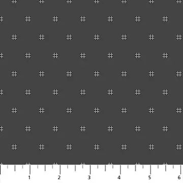 Hashtag Gray Dewfall Cotton 44"/45" Fabric Per Yard