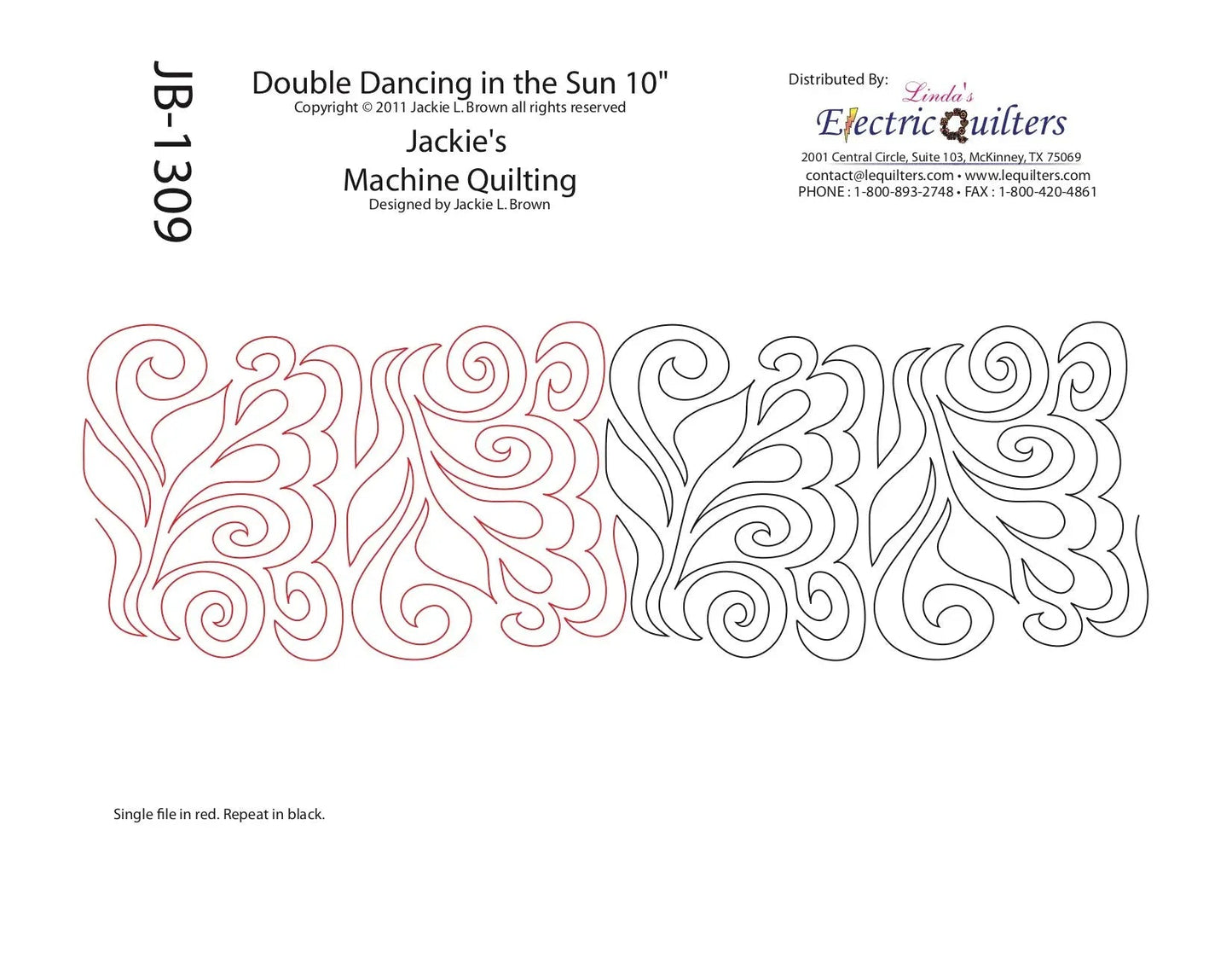 1309 Double Dancing In The Sun Pantograph by Jackie Brown