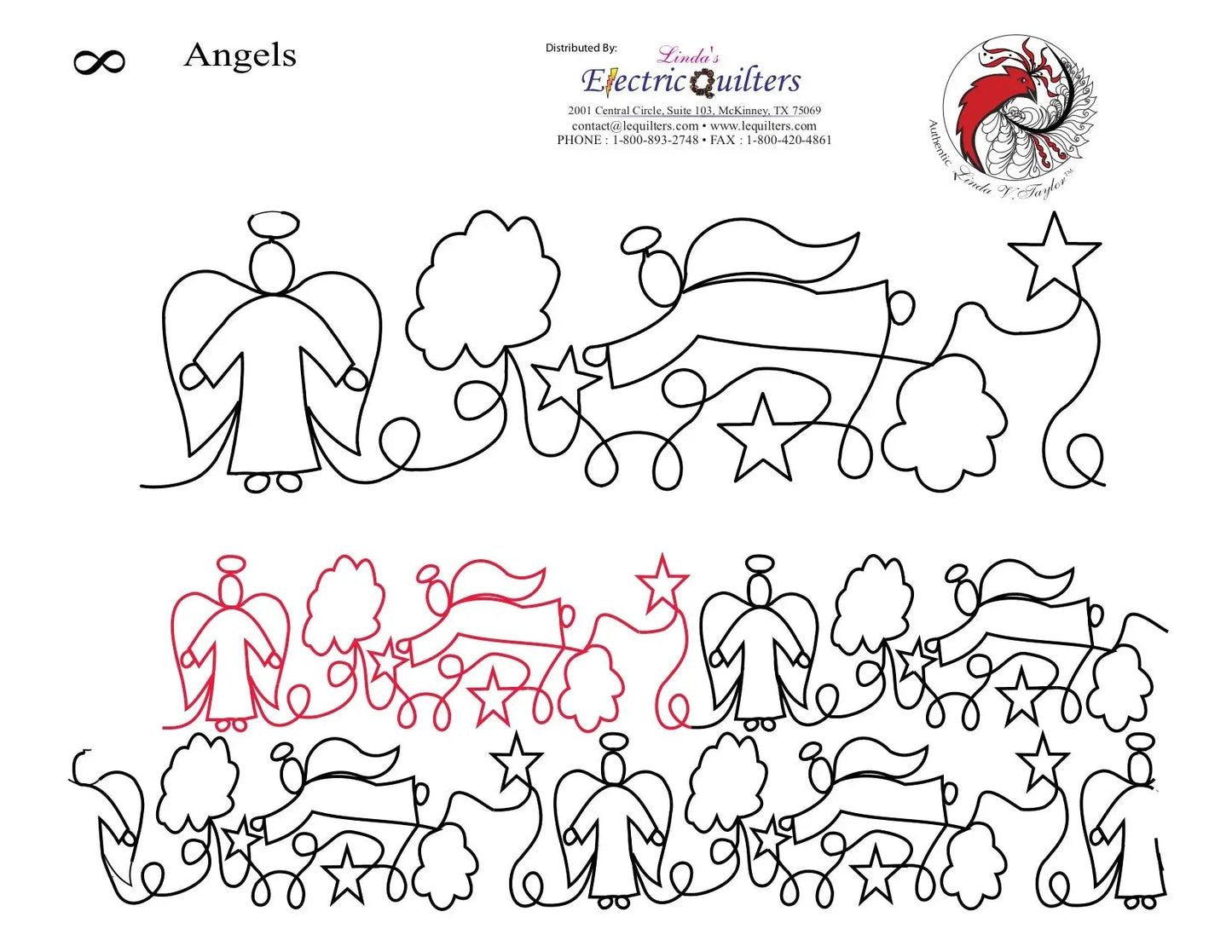 008 Angel longarm Pantograph by Linda V. Taylor