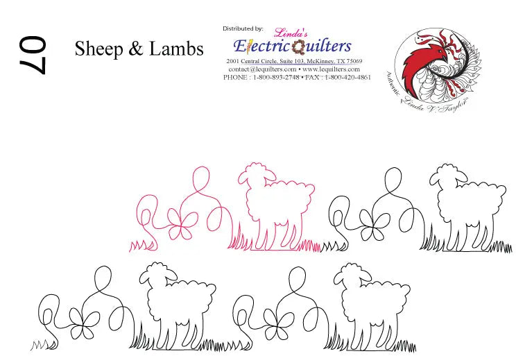 007 Sheep & Lambs Pantograph by Linda V. Taylor