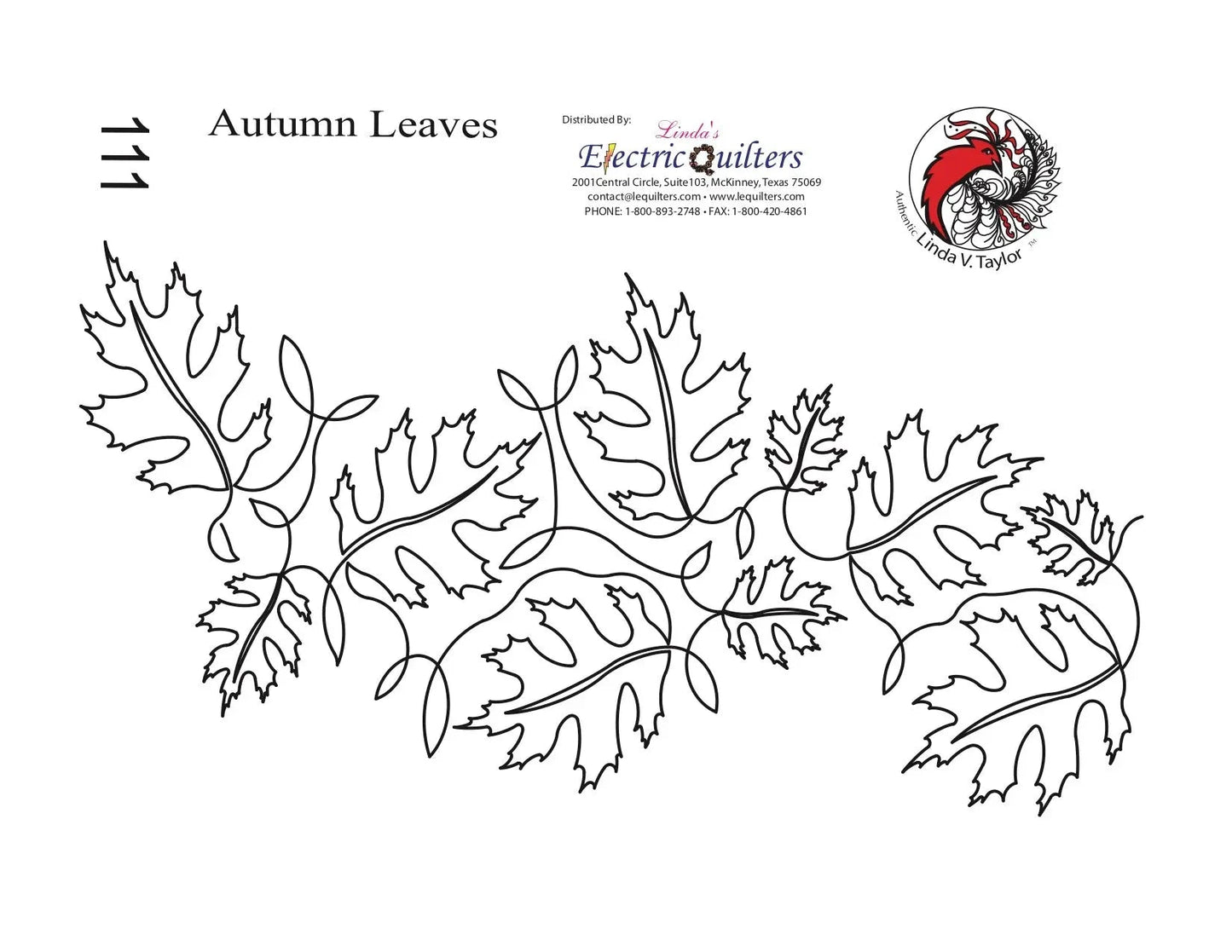 111 Autumn Leaves Pantograph by Linda V. Taylor
