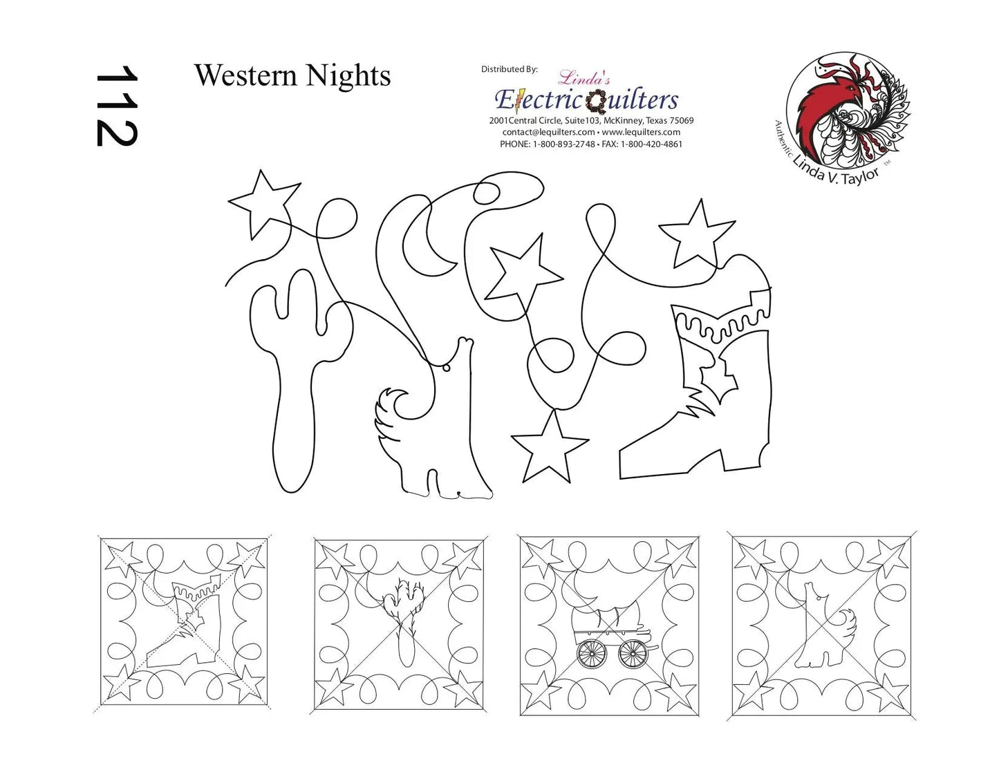 112 Western Nights Pantograph by Linda V. Taylor