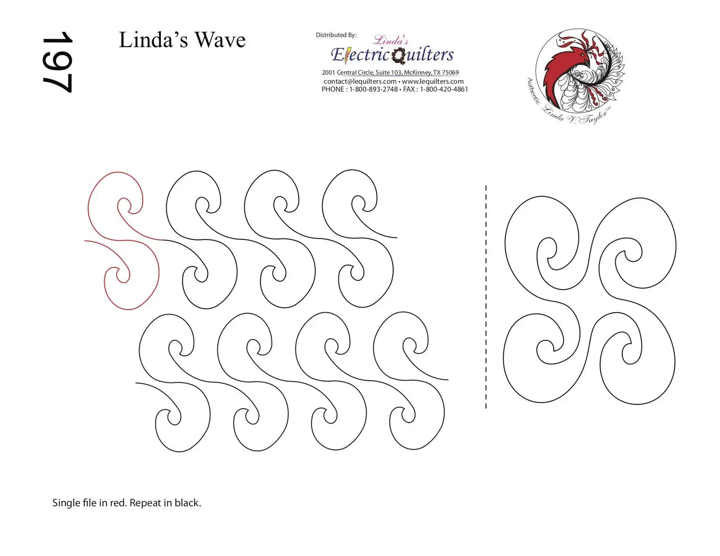 197 Linda's Wave Pantograph with Blocks by Linda V. Taylor
