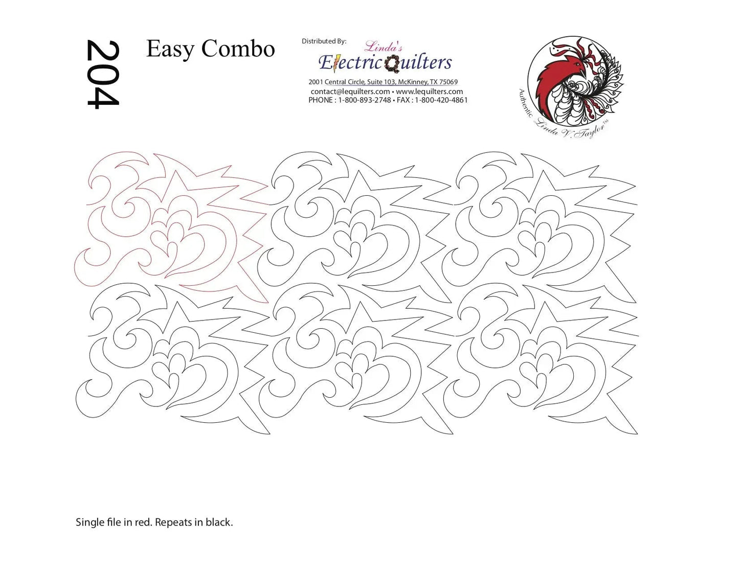 204 Easy Combo Pantograph by Linda V. Taylor