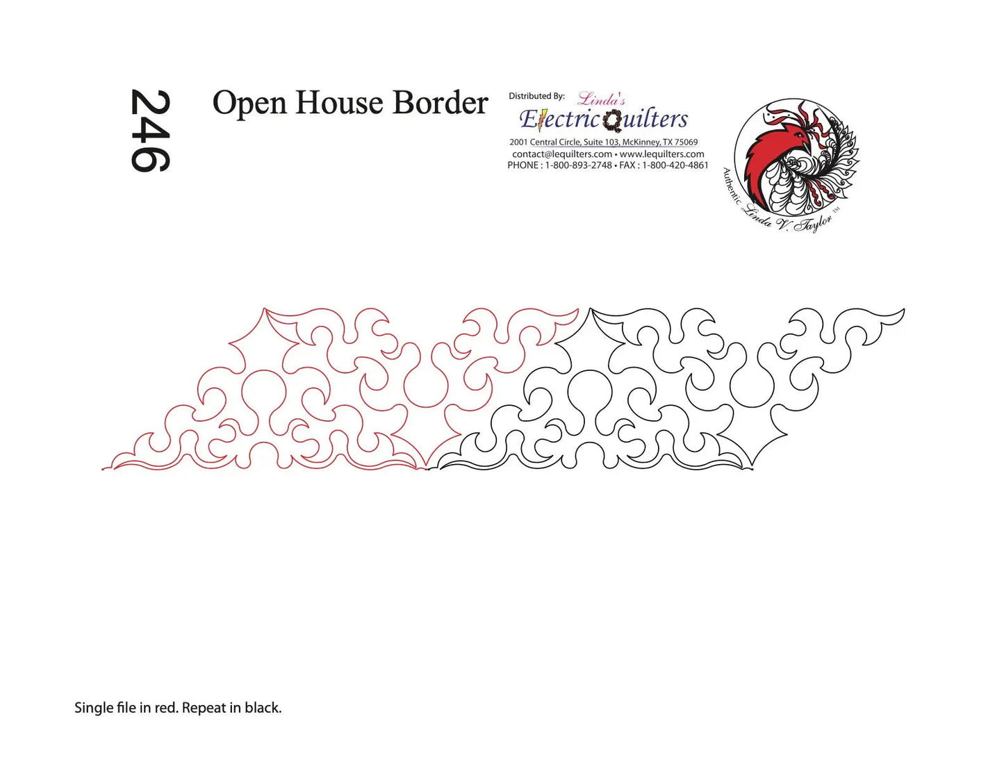 246 Open House Border Pantograph by Linda V. Taylor