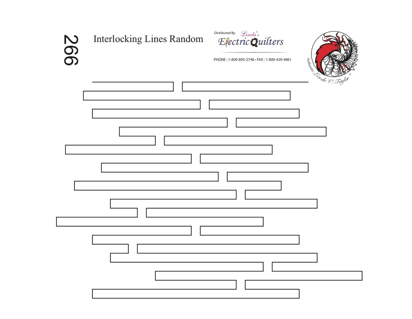 266 Interlocking Lines Random Pantograph by Linda V. Taylor