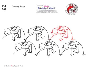 028 Counting Sheep Pantograph by Linda V. Taylor