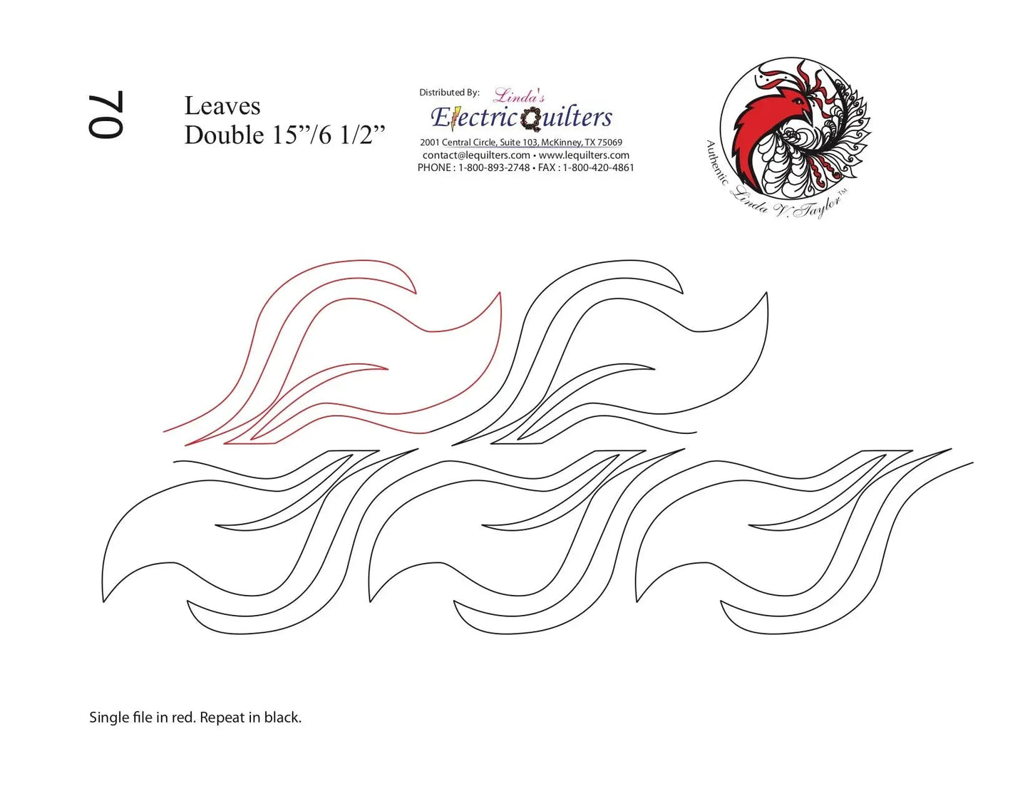 070 Leaves Pantograph by Linda V. Taylor