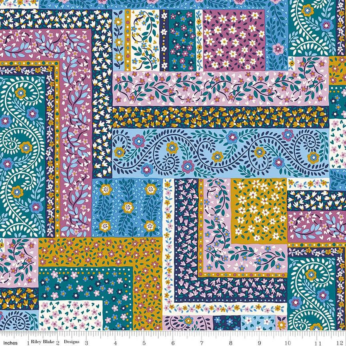 Liberty Tudor Celebration Patchwork Scarves 01667442A 44"/45" Fabric Per Yard