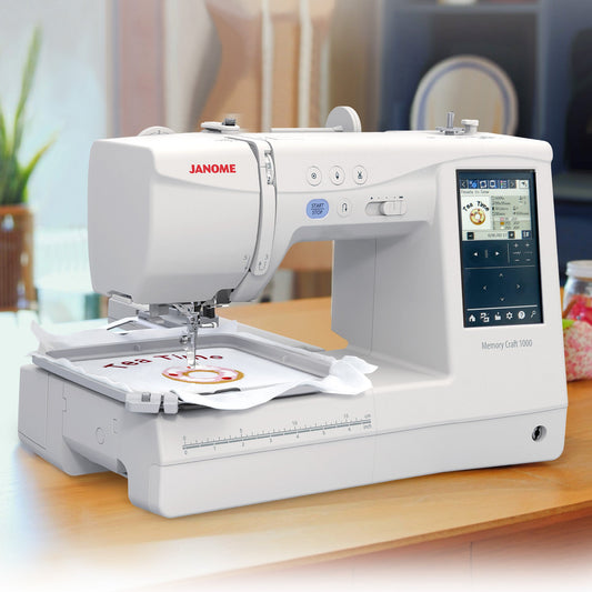Janome Memory Craft 1000 Sewing & Embroidery Machine w/ FREE Bonus Bundle