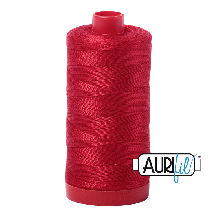 2250 Red Aurifil Cotton 12 WT Large Spool