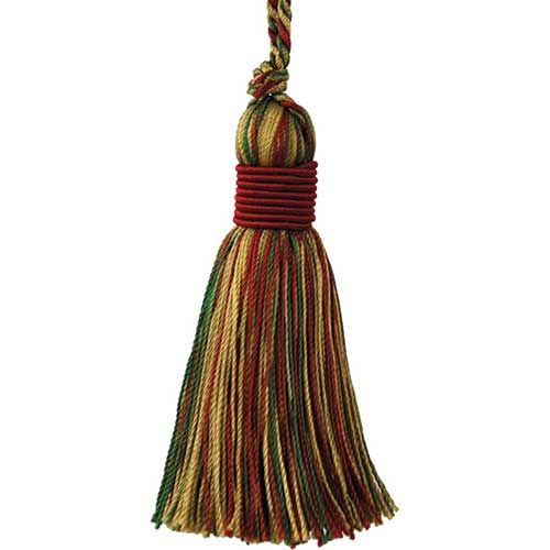 Mulberry Collection - 3 1/2" length PILLOW TASSEL - BT-5001-17/61 Wine Red and Mocha