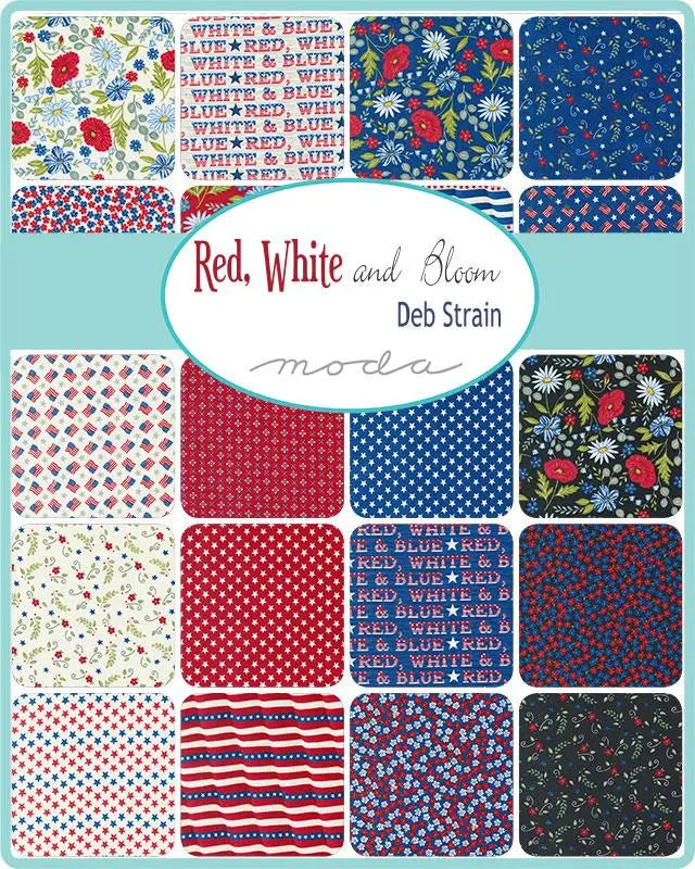 Multi Color Red White Bloom Jelly Roll
