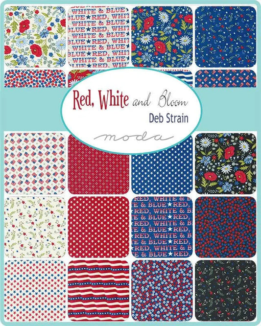 Multi Color Red White Bloom Jelly Roll